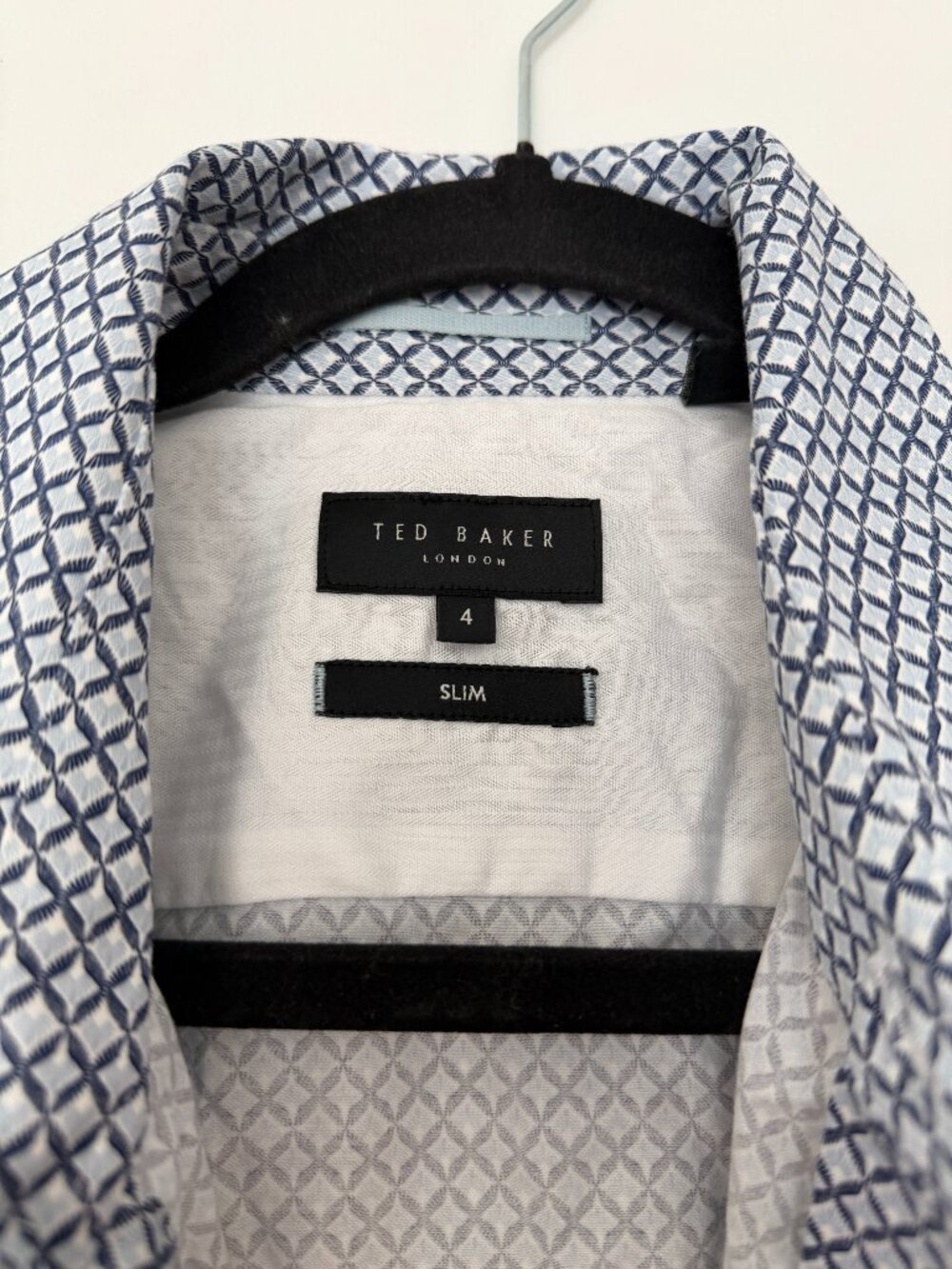 Ted Baker Geo Print Slim Short Sleeve Shirt